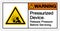 Warning Pressurized Device Release Pressure Before Servicing Symbol Sign, Vector Illustration, Isolate On White Background Label .