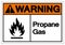 Warning Propane Gas Symbol Sign, Vector Illustration, Isolate On White Background Label. EPS10