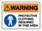 Warning Protective Clothing Required In This Area Symbol Sign,Vector Illustration, Isolated On White Background Label. EPS10