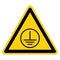 Warning Protective Earth Ground Symbol Sign, Vector Illustration, Isolate On White Background Label. EPS10