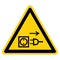 Warning Pull Plug Symbol Sign,Vector Illustration, Isolated On White Background Label. EPS10