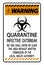 Warning Quarantine Infective Outbreak Sign Isolate on transparent Background,Vector Illustration