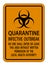 Warning Quarantine Infective Outbreak Sign Isolate on transparent Background,Vector Illustration