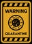 Warning Quarantine Sign