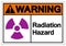 Warning Radiation Hazard Symbol Sign, Vector Illustration, Isolate On White Background Label. EPS10