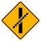 Warning Railway Level Crossing at an oblique angle Symbol Sign,Vector Illustration, Isolate On White Background Label. EPS10