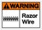 Warning Razor Wire Symbol Sign, Vector Illustration, Isolated On White Background Label .EPS10