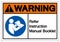 Warning Refer Instruction Manual Booklet Symbol Sign,Vector Illustration, Isolated On White Background Label. EPS10