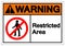 Warning Restricted Area Symbol Sign, Vector Illustration, Isolate On White Background Label. EPS10