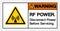 Warning Rf Power Disconnect Power Before Servicing Symbol, Vector Illustration, Isolate On White Background Label. EPS10