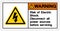 Warning Risk Of Electric Shock Symbol, Vector Illustration, Isolate On White Background Icon. EPS10