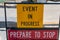 Warning road sign advising to prepare to stop at St Kilda Beach