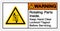 Warning Rotating Parts Inside Keep Hand Clear Lockout/Tagout Before Servicing Symbol Sign, Vector Illustration, Isolate On White