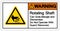 Warning Rotating Shaft Can Grab,Mangle and Dismember Do Not Operate With Guard Removed Symbol Sign, Vector Illustration, Isolate