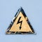 Warning safety sign Danger of electric shock.