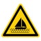 Warning Sailing Symbol Sign, Vector Illustration, Isolate On White Background Label. EPS10
