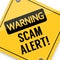 Warning scam alert business picture poster, super quality