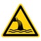 Warning Sewage Effluent Outfall Symbol Sign, Vector Illustration, Isolate On White Background Label .EPS10