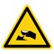 Warning Sharp Edge Of Finger Hazard Symbol Sign ,Vector Illustration, Isolate On White Background Label. EPS10
