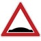 Warning sign. Artificial roughness. Russia