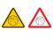 Warning sign basketball attention. Dangers yellow sign game. ball is red triangle. Set of road signs