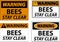 Warning Sign Bees - Stay Clear