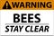 Warning Sign Bees - Stay Clear