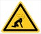 Warning sign, beware of dizziness, suffocation.,Sign