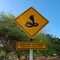 Warning sign beware of poisonous snake