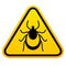 Warning sign beware of ticks