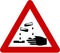 Warning sign with corrosive substances