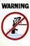 Warning sign - danger crocodiles, no swimming