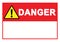 Warning sign Danger Sign with blank space for your text printable paper templates available for A4 paper vector