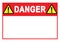 Warning sign Danger Sign with blank space for your text printable paper templates available for A4 paper vector