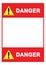 Warning sign Danger Sign with blank space for your text printable paper templates available for A4 paper vector