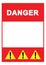 Warning sign Danger Sign with blank space for your text printable paper templates available for A4 paper vector