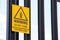 Warning sign for do not climb palisade fencing spikes can cause serious injury.