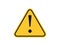 Warning sign with exclamation icon. Danger message with alert symbol. Isolated yellow triangle with attention mark. Caution sign