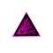 Warning sign explosive in the concept of the purple triangle