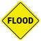 Warning Sign Flood Warning. Flash Flood Watch