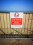 Warning Sign Gorleston Beach