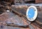 The warning sign in Hancock Gorge in Karijini National Park in Pilbara region, Western Australia showing the difficulty