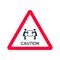 Warning sign, handling heavy loads, vector icon