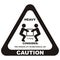 Warning sign, heavy load, vector icon