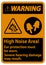 Warning Sign High Noise Area Ear Protection Must Be Worn, Severe Hearing Damage May Result