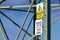 Warning sign on the high voltage pillar `do not touch - electrical device