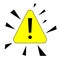 Warning sign icon. Simple minimal caution triangle