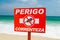 Warning sign, Ipanema\'s beach