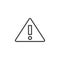 Warning sign line icon