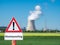 Warning sign nuclear exit in Germany